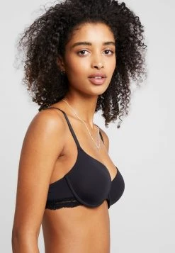Anna Field NADINE 2PP TSHIRT BRA PLAIN MICRO W LACE WING - Sujetador Básico - Black /dark Blue, Mujer -Anna Field Moda f211ebb346d44a1bb70320fa888689f9