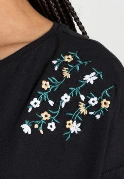 Anna Field MANDALA DITSY FLOWER SHOULDER TEE - Camiseta Estampada - Black, Mujer -Anna Field Moda f2e8b5388fcd4de09b915aa6140f411a