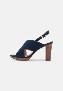 Anna Field LEATHER - Sandalias De Tacón - Dark Blue, Mujer -Anna Field Moda f697b2c497a84e2b89a59a3ad11c0526