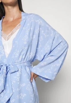 Anna Field LISHA LONG PRINTED ROBE - Albornoz - Blue Denim, Mujer -Anna Field Moda f752b5ff521a49f8aa9ca80162383eee