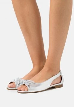 Anna Field LEATHER - Bailarinas Peeptoe - Silver, Mujer