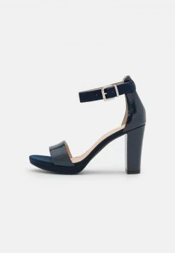 Anna Field LEATHER - Sandalias De Tacón - Dark Blue, Mujer -Anna Field Moda fadca79c29df47a5bf720157af85b87a