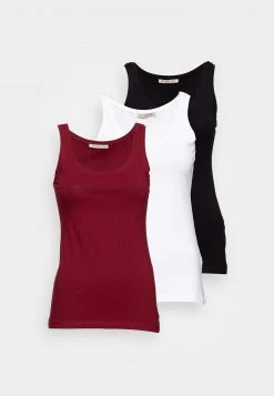 Anna Field BASIC TANK 3er Pack - Top - Black/white/dark Red, Mujer -Anna Field Moda fb9fea27dae044c09e5ef65c4206629c