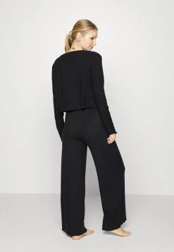 Anna Field 3 PIECE COSY RIB SET - Pijama - Black, Mujer -Anna Field Moda fba302797f6845daad7994dd6e92da74